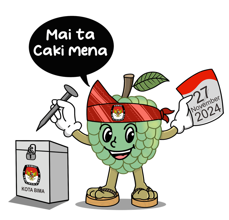 Maskot La Reso mengajak masyarakat Kota Bima mencoblos pada 27 November 2024