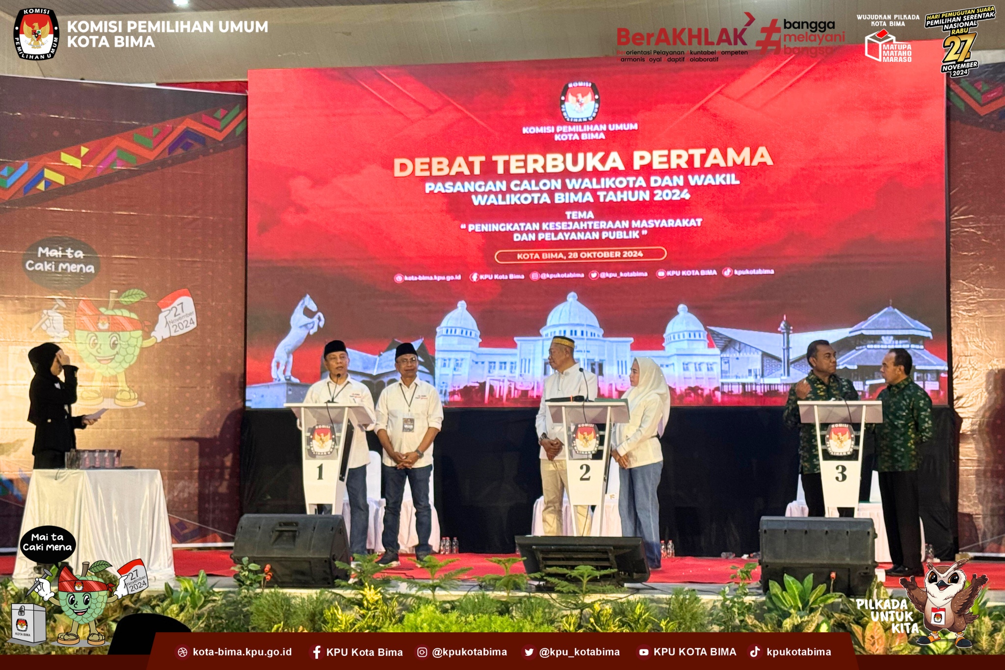 Debat Terbuka Pasangan Calon Walikota dan Wakil Walikota Bima Tahun 2024